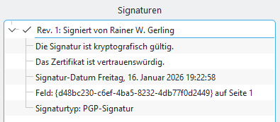 OpenPGP Signatur in Okular